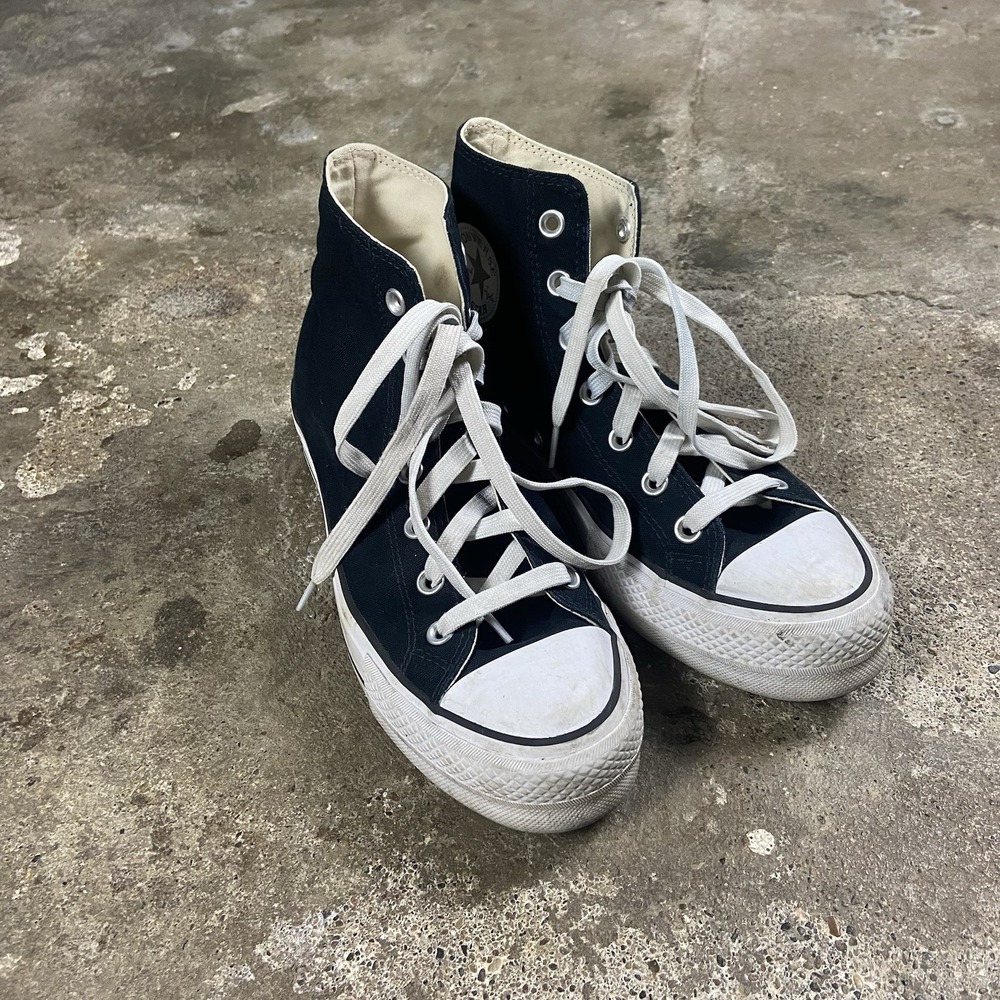 Converse Chuck Taylor Shoes Womens Size 8.5 Black White All Star Lift High Tops